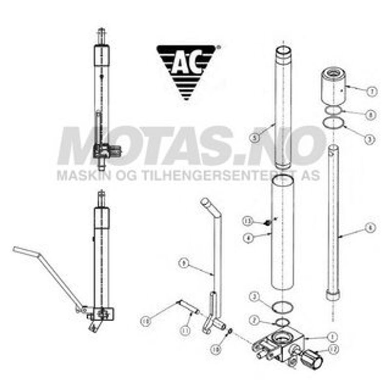 Hydraulikk pumpe/sylinder VHL2024