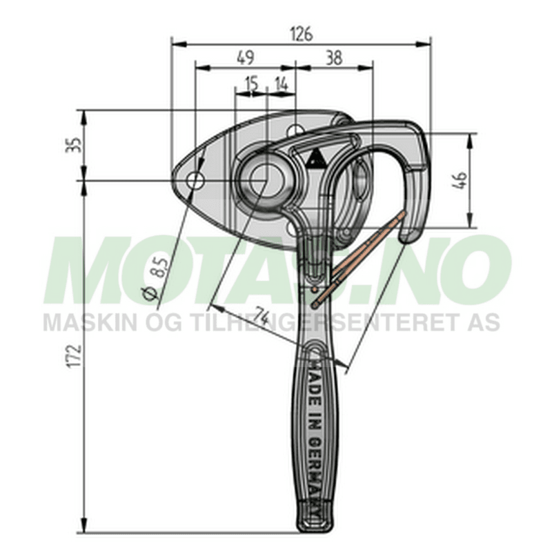 Karmlås Høyre str. 1