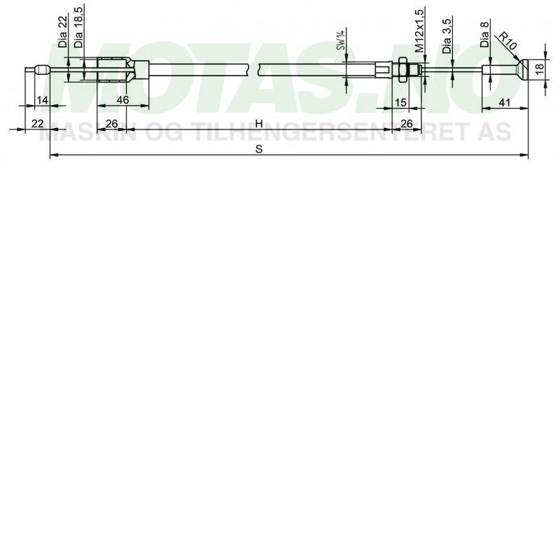 Bremsewire Knott Flens (1530/1720) rustfritt