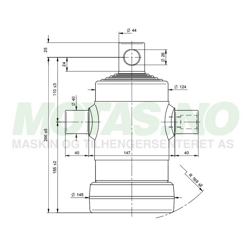 Tippsylinder Muldy 690mm