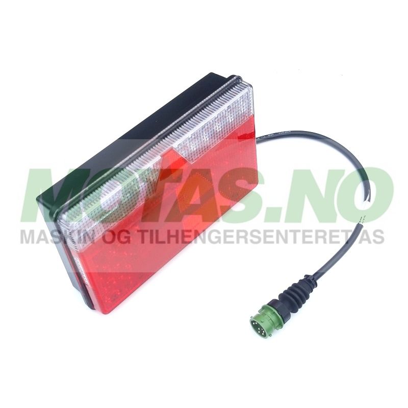 Multiled II 12/24V 8-pol Høyre (m/skiltlys)