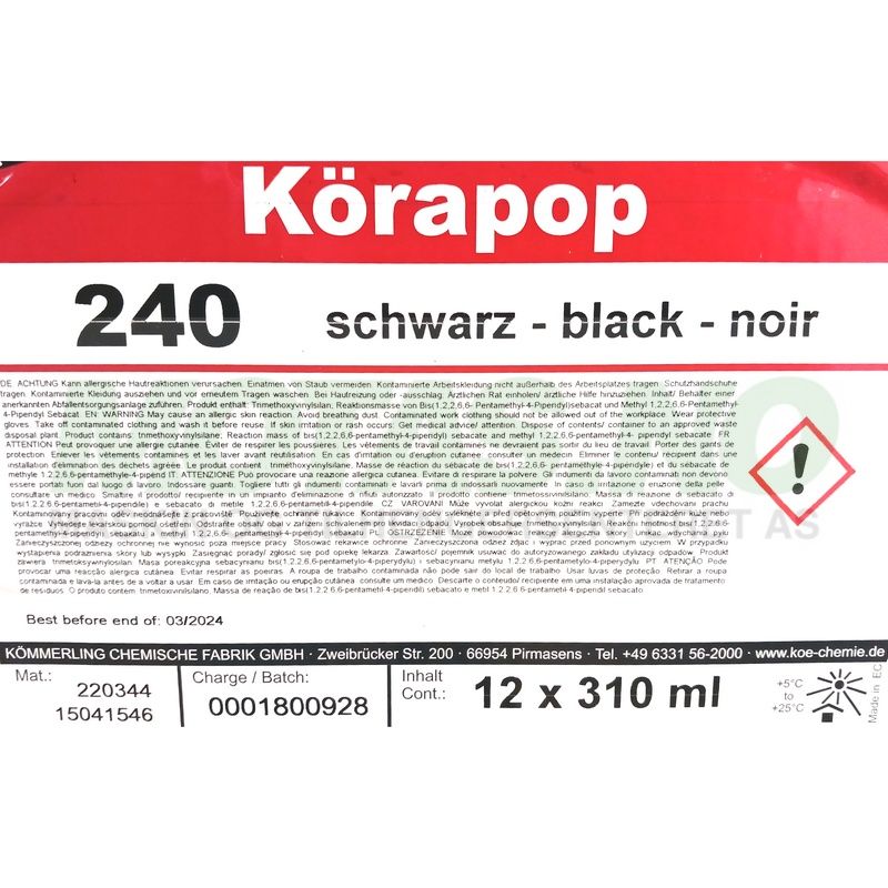 Fugemasse Körapop 240 Svart 310ml
